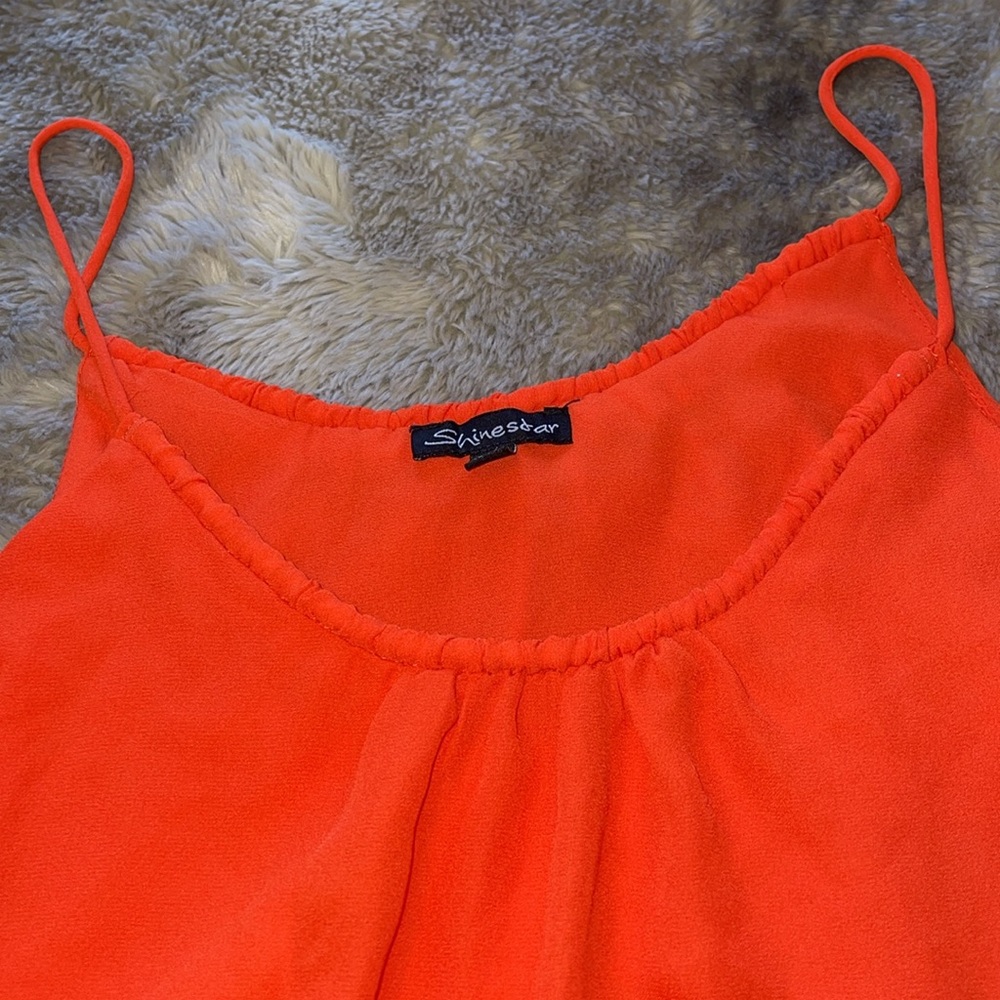 Bright Orange Spaghetti Strap Blouse 🍊 - Picture 3 of 5